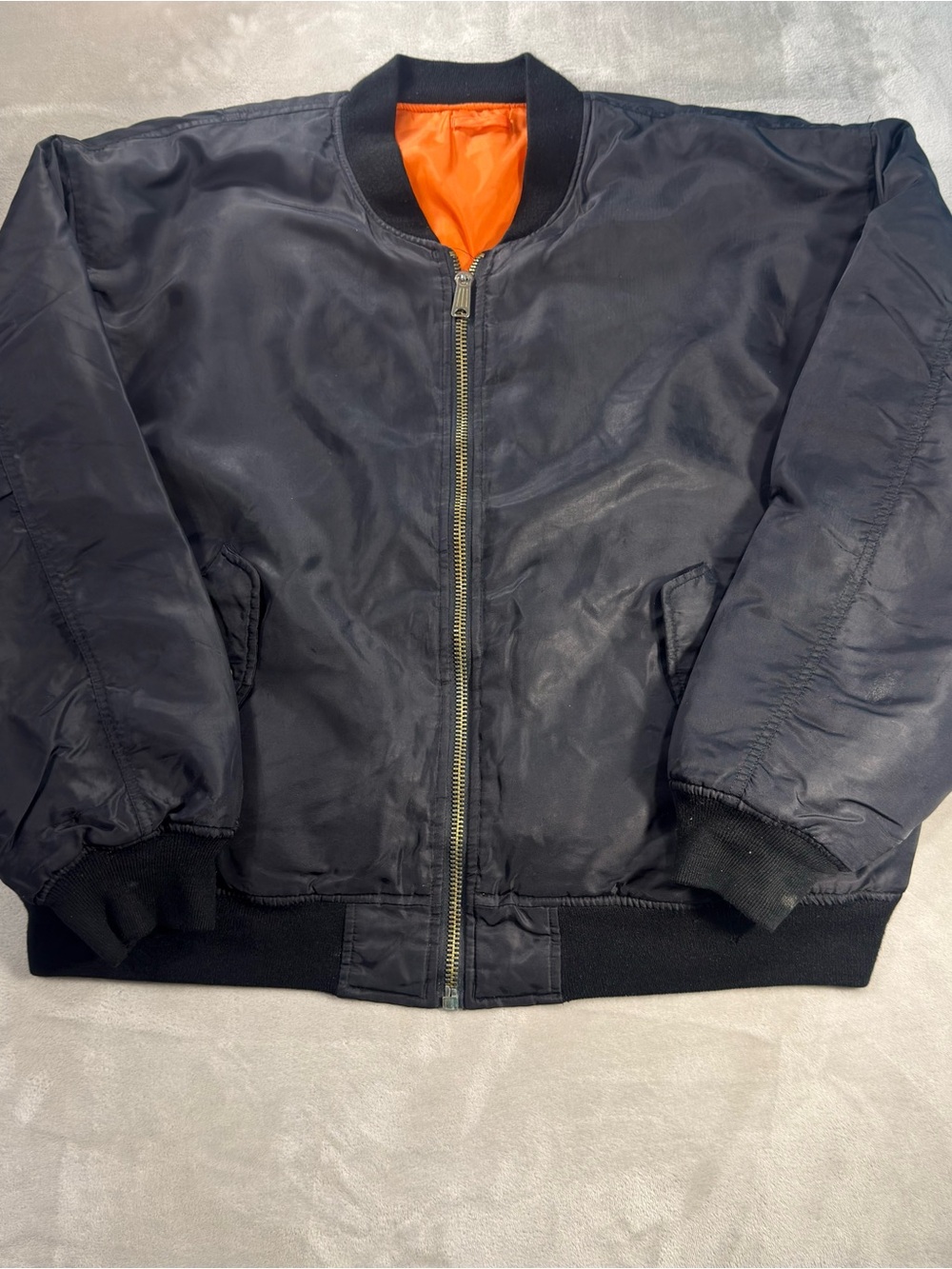 Vintage Trust Your Soul Men Coat Puffer Jacket Top Sz 2XL Winbreaker Reversible